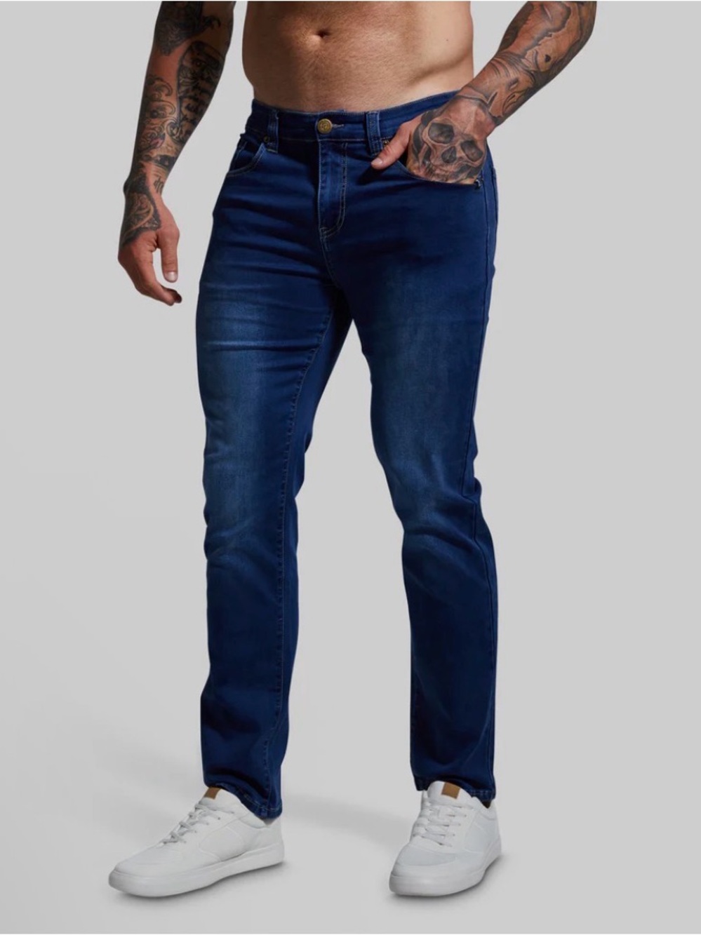 Born Primitive Slim Stretch Jeans in Deep Blue